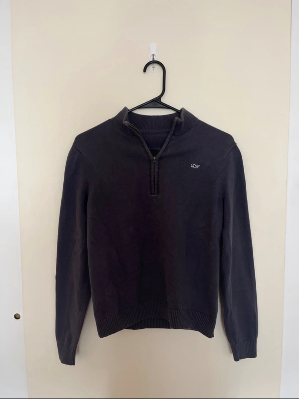Vineyard Vines Youth Boys Dark Navy Quarter-Zip Sweater